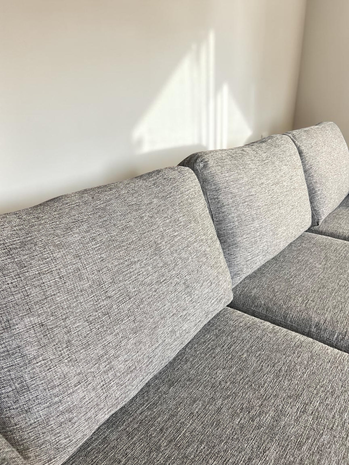 Grey Corner Sofa with Chaise – 240 x 150 cm