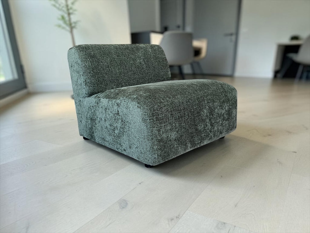 Minimalist Accent Lounge Chair – Olive / Forest Green