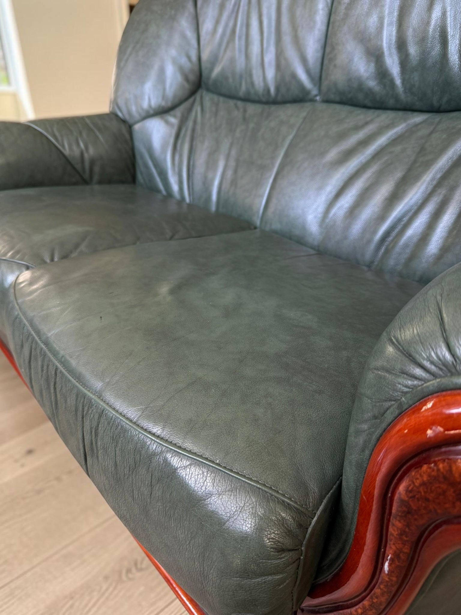 Small leather sofa