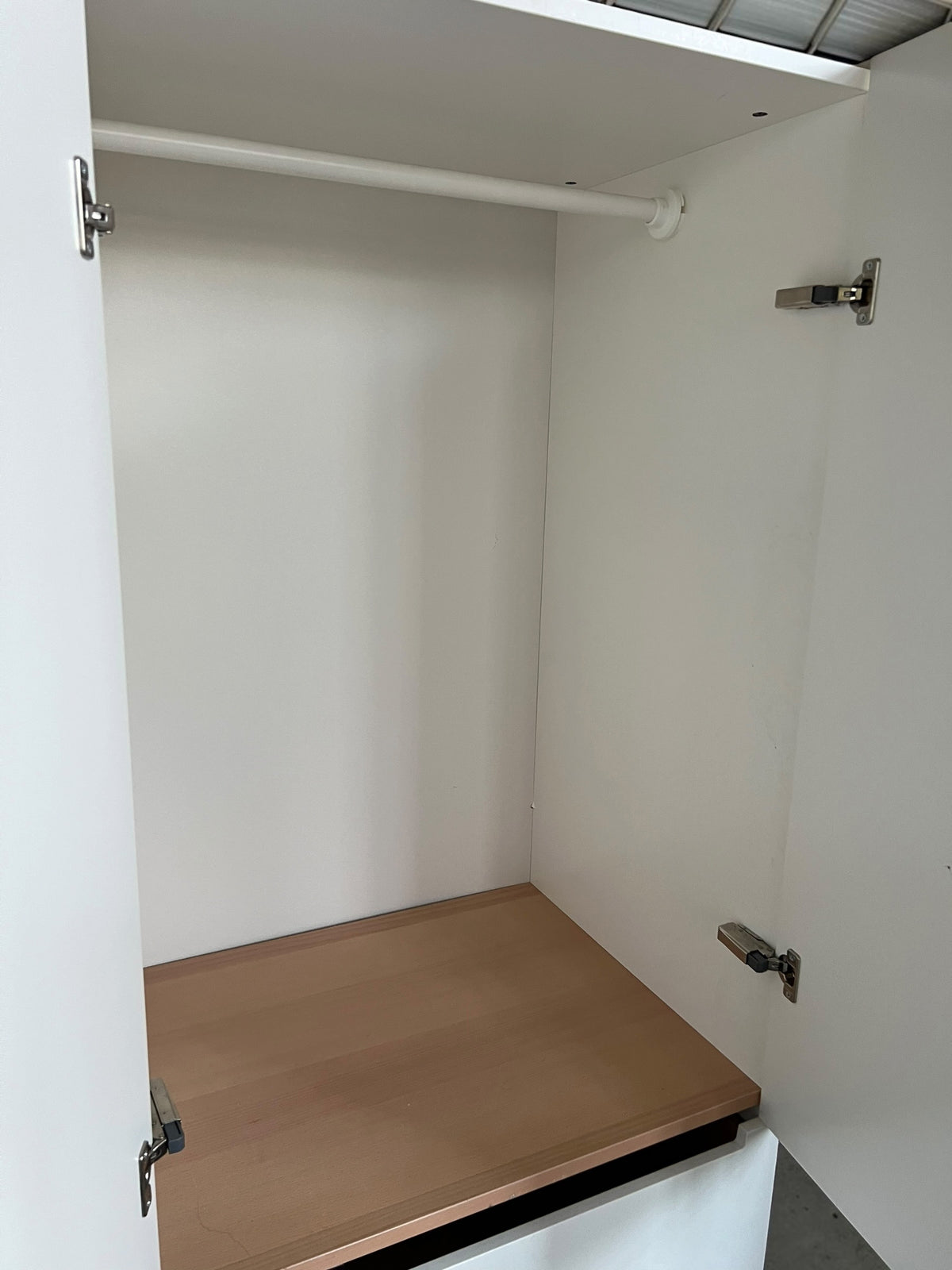 White 2-Door Wardrobe with Drawers