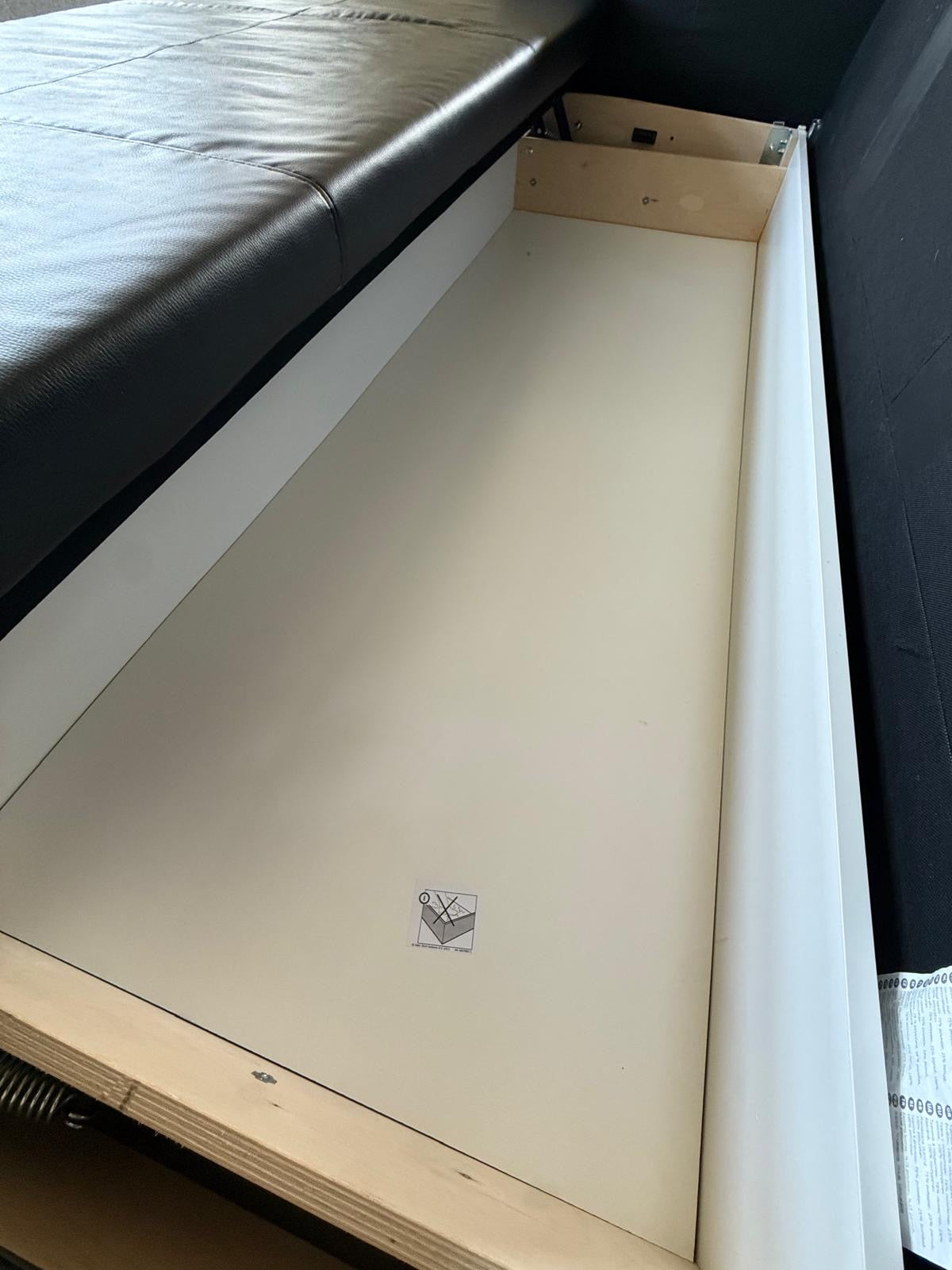3-Seat Leather Sleeper Sofa Bed