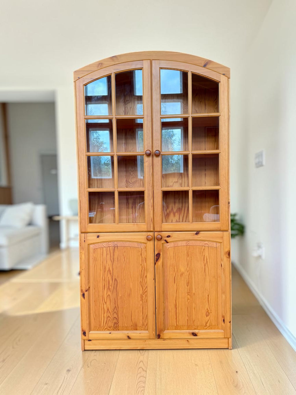 Solid Pine Display Cabinet