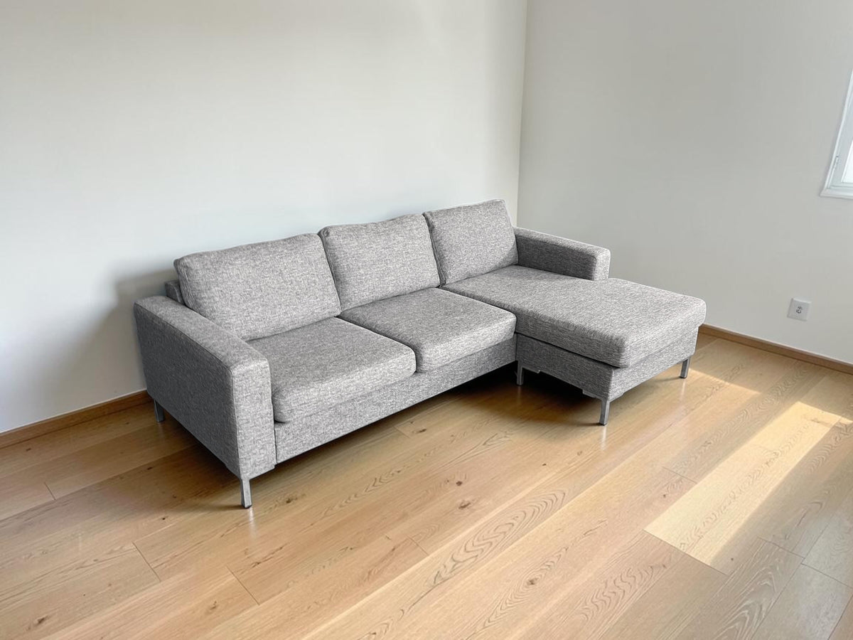 Grey Corner Sofa with Chaise – 240 x 150 cm