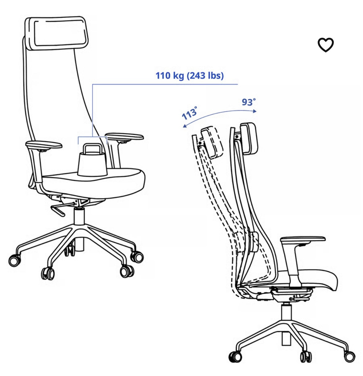 JÄRVFJÄLLET office chair