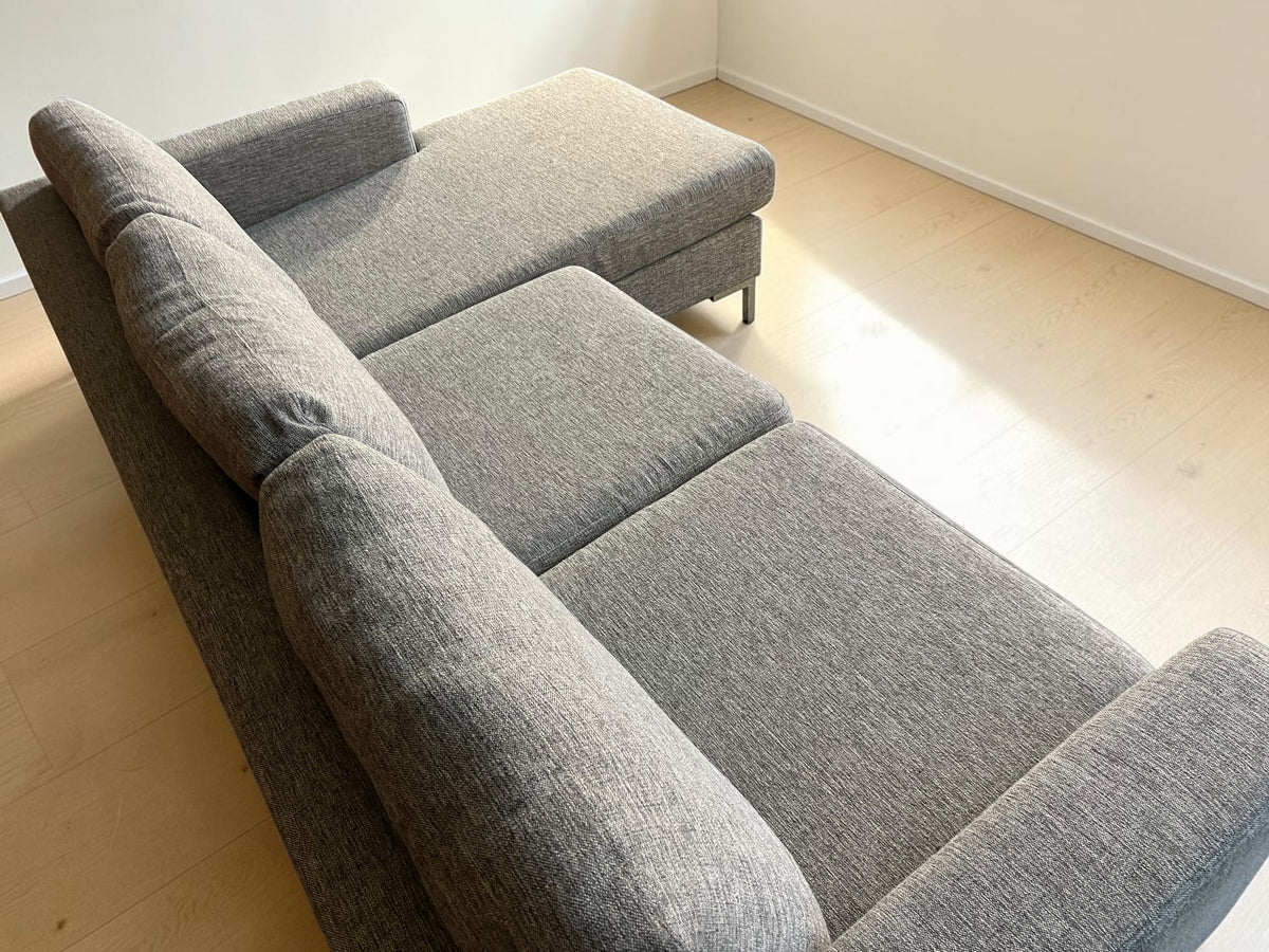 Grey Corner Sofa with Chaise – 240 x 150 cm