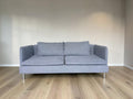 Modern Scandinavian-Style Grey Fabric 2-Seater Sofa