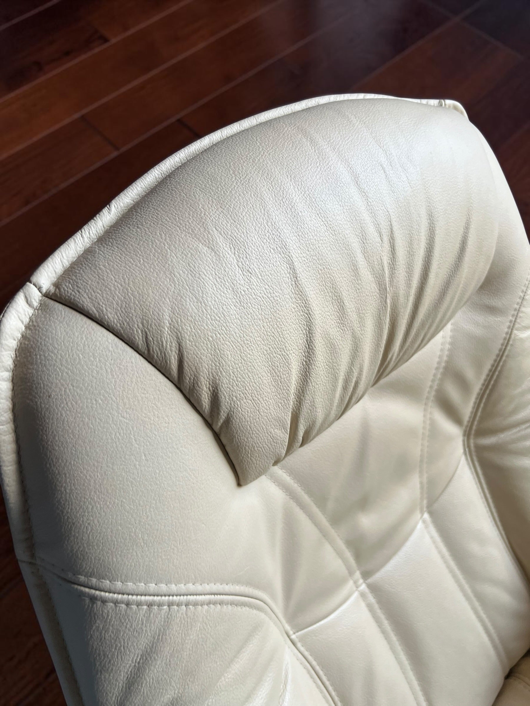 Genuine Leather Recliner lounge chair with footstool