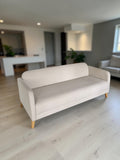 Minimalist 3-Seater Sofa – Light Beige