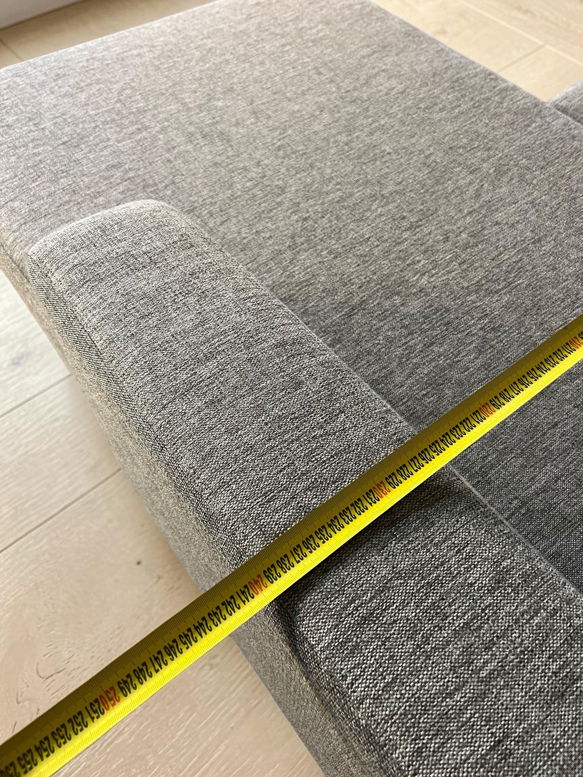 Grey Corner Sofa with Chaise – 240 x 150 cm