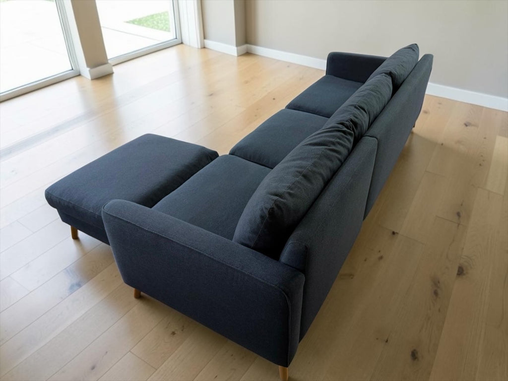 Premium Extra-Large Sofa with Movable Ottoman (300x100 cm) – Goose Down Filling