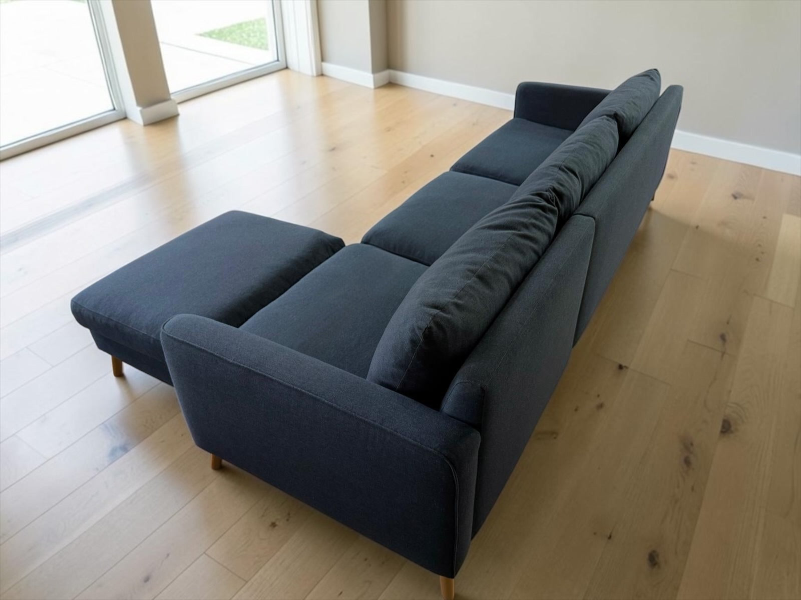 Premium Extra-Large Sofa with Movable Ottoman (300x100 cm) – Goose Down Filling