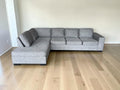 Comfortable Grey Corner Sofa (293 x 190 cm)