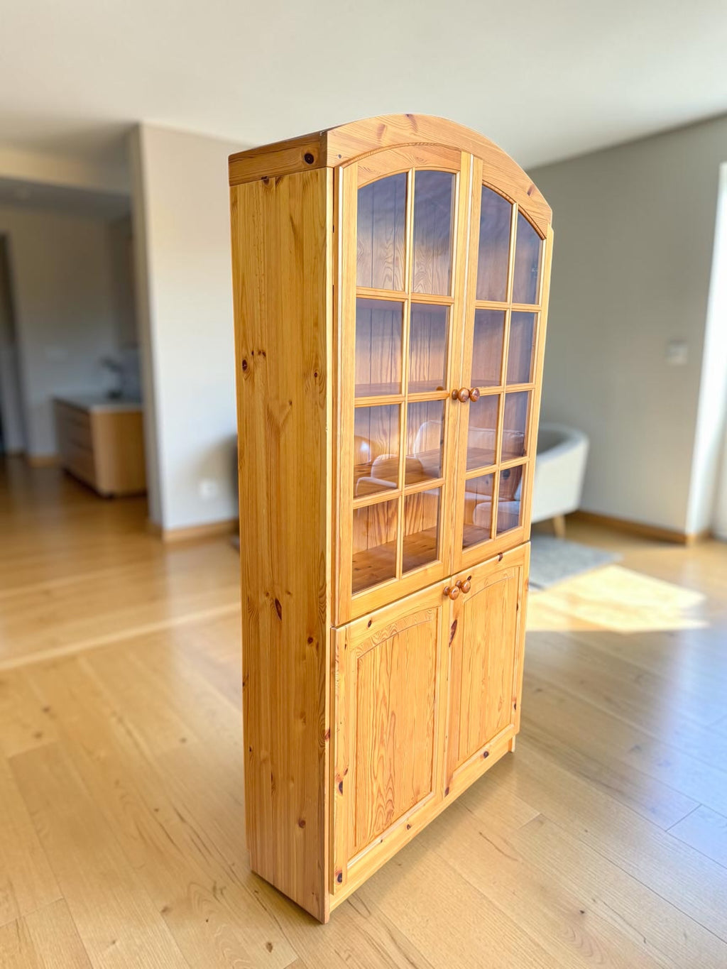 Solid Pine Display Cabinet