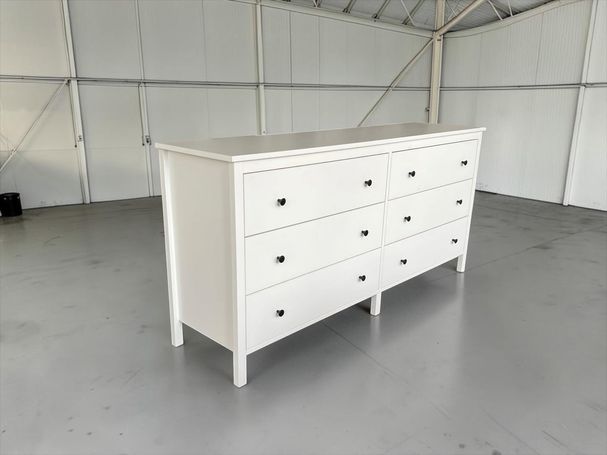 Modern White 6-Drawer Dresser