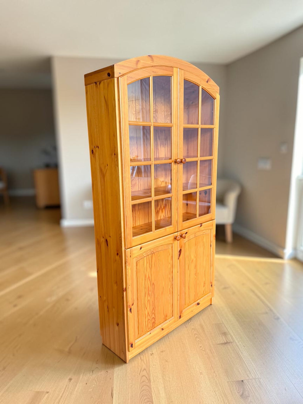 Solid Pine Display Cabinet