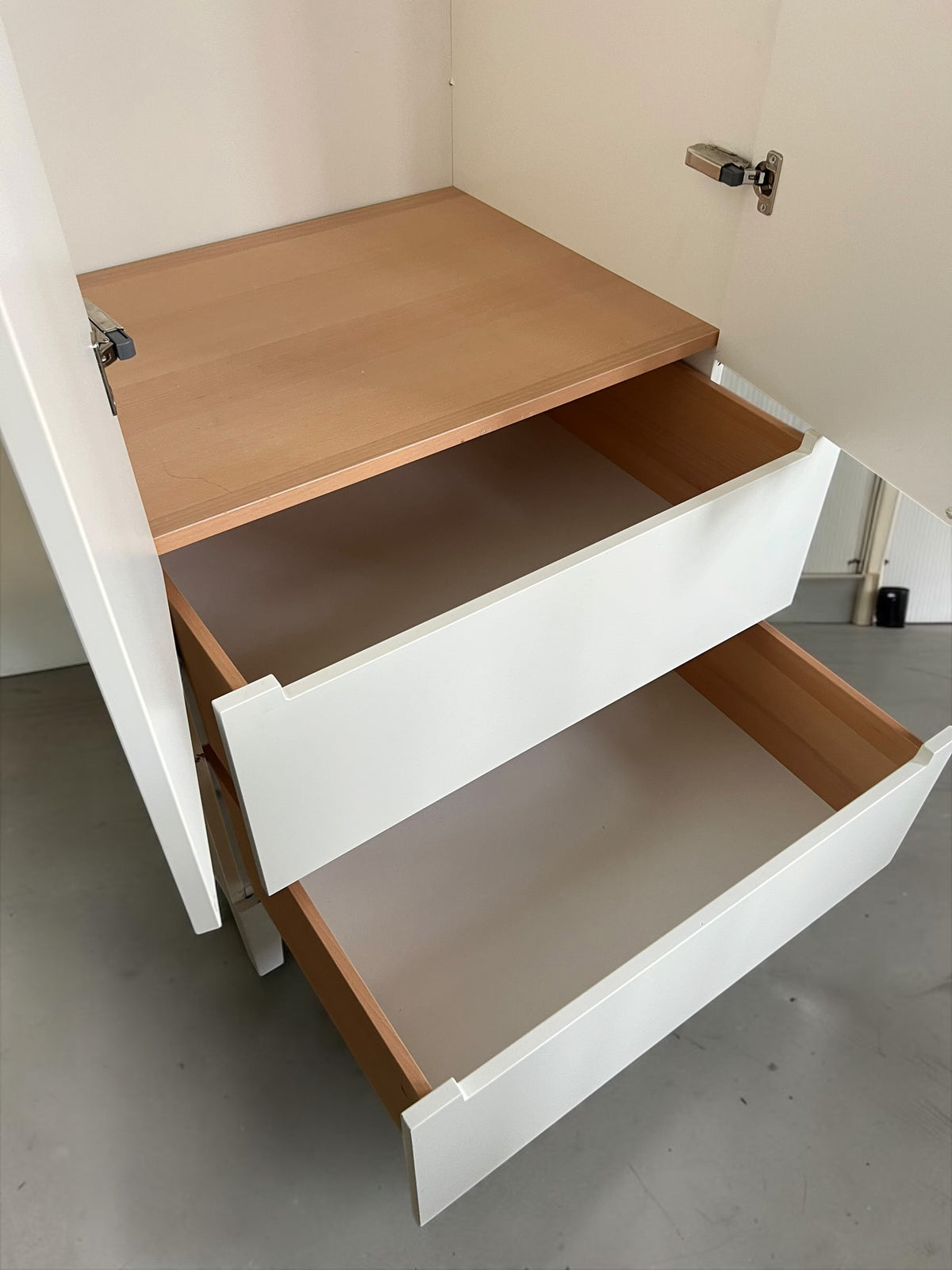White 2-Door Wardrobe with Drawers