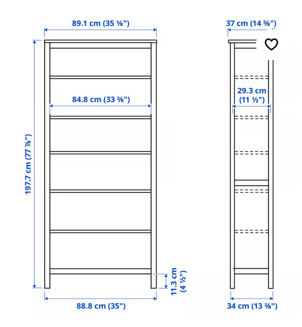 HEMNES Bookshelf