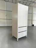 White 2-Door Wardrobe with Drawers