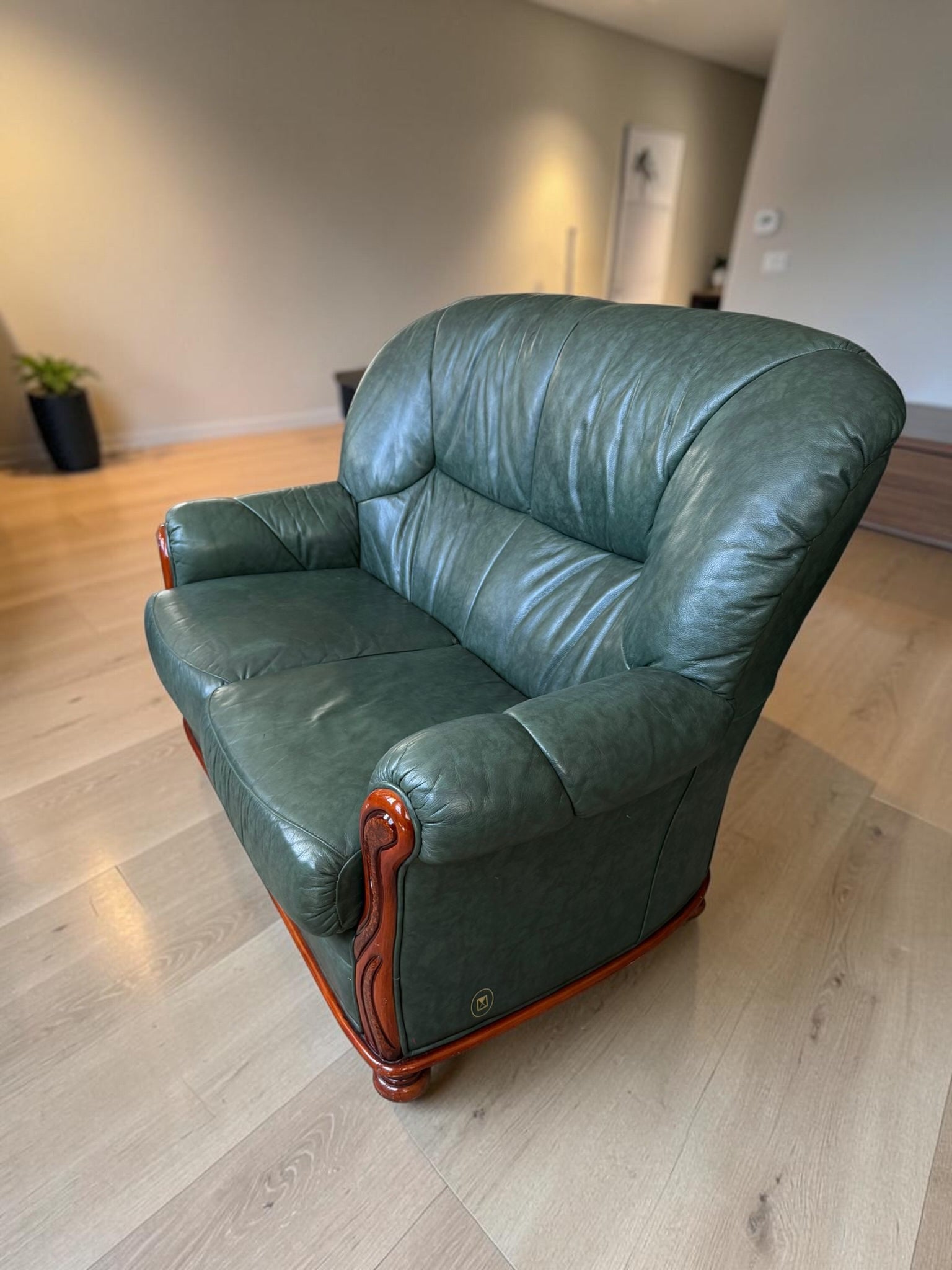 Small leather sofa
