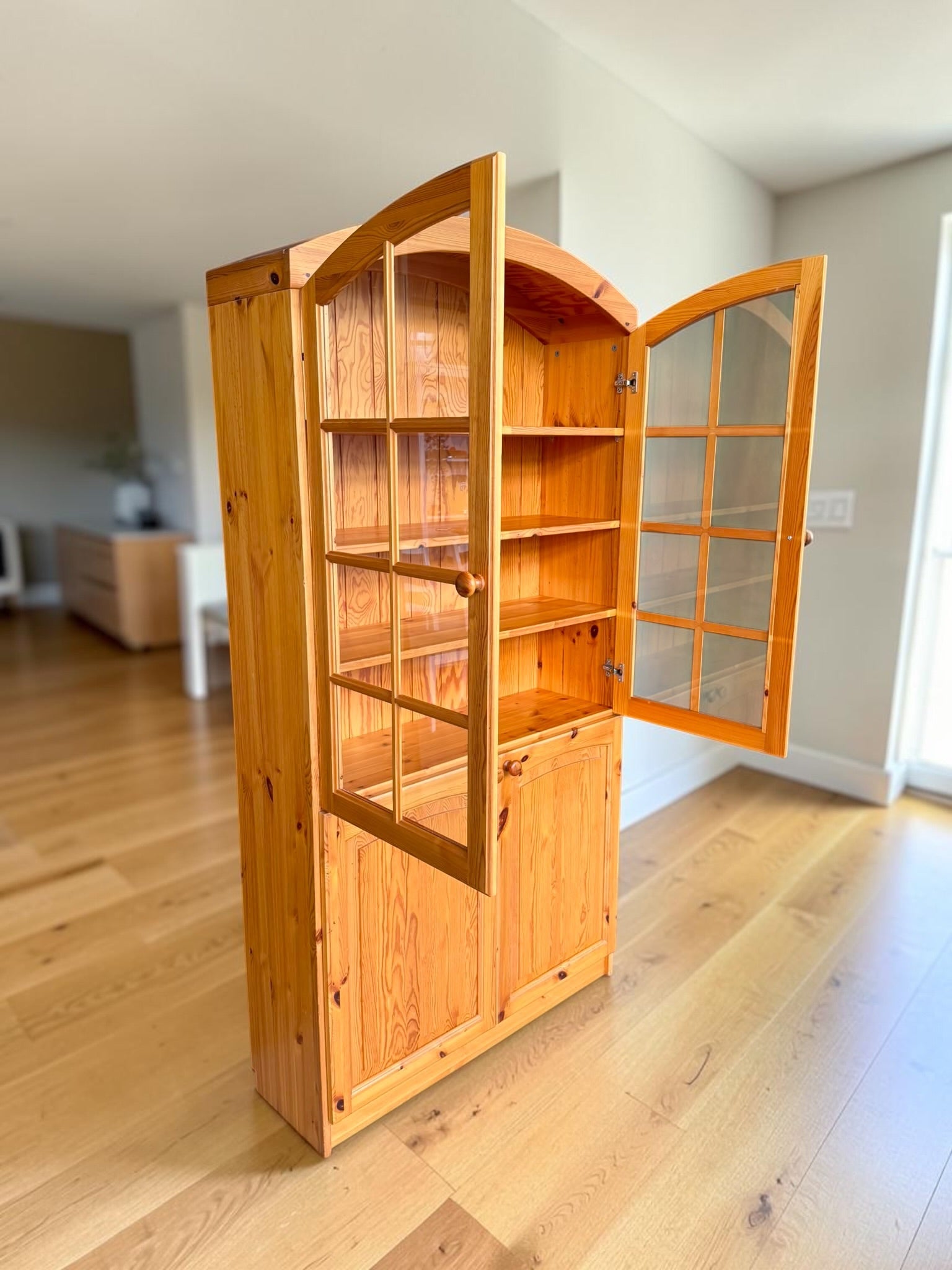 Solid Pine Display Cabinet