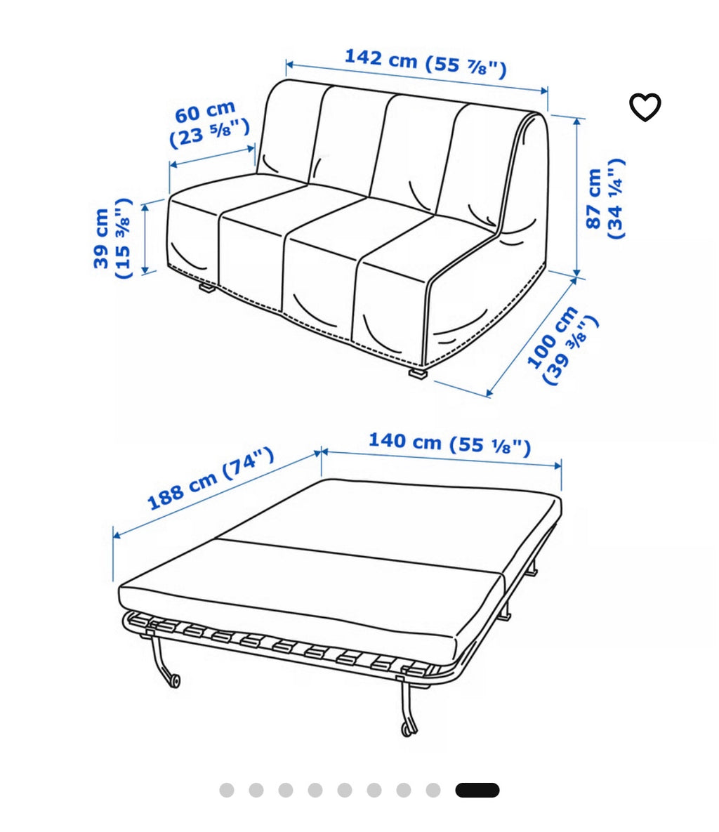 Compact sofa bed