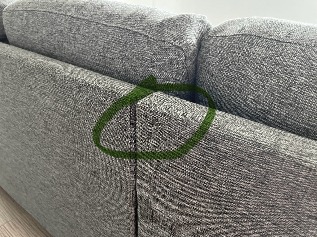 Comfortable Grey Corner Sofa (293 x 190 cm)