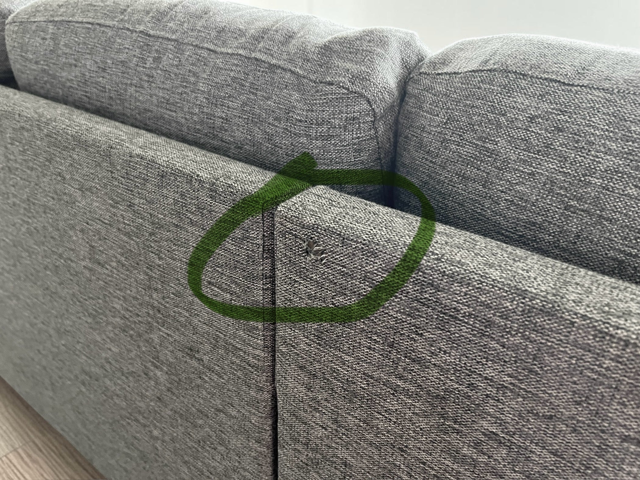 Comfortable Grey Corner Sofa (293 x 190 cm)
