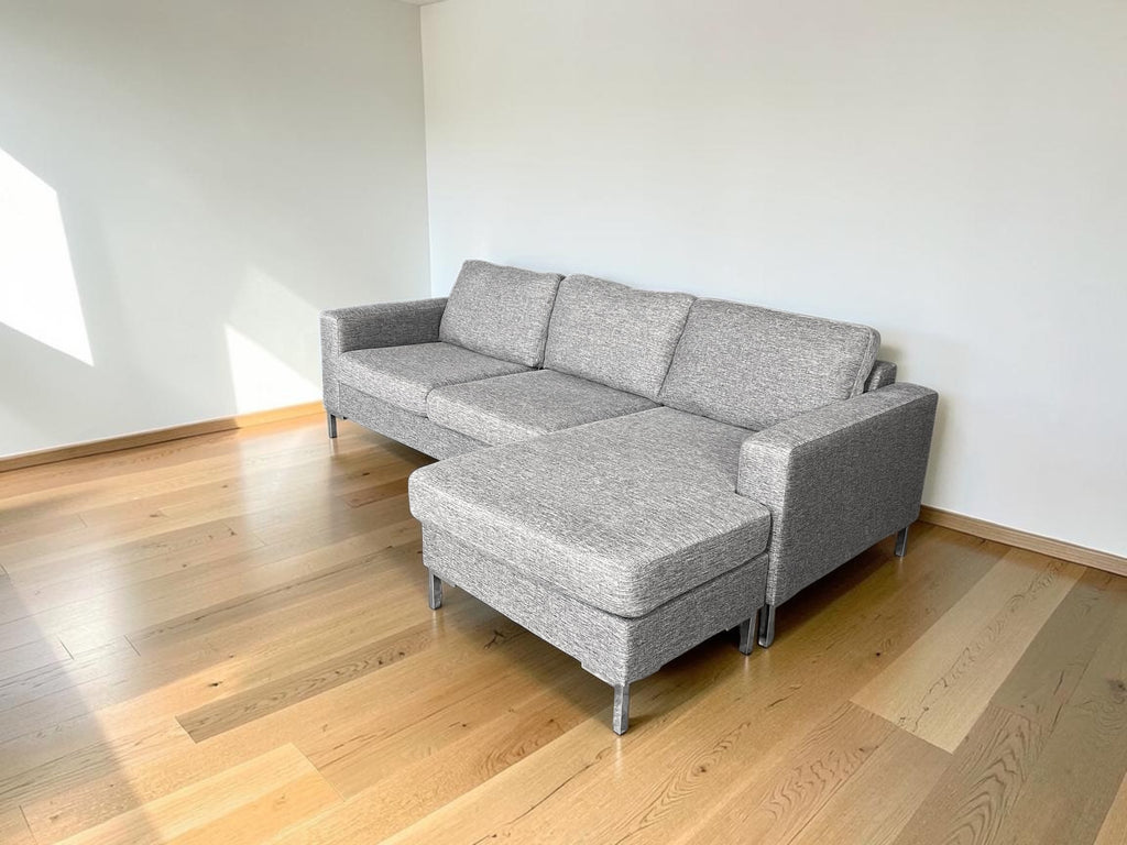 Grey Corner Sofa with Chaise – 240 x 150 cm