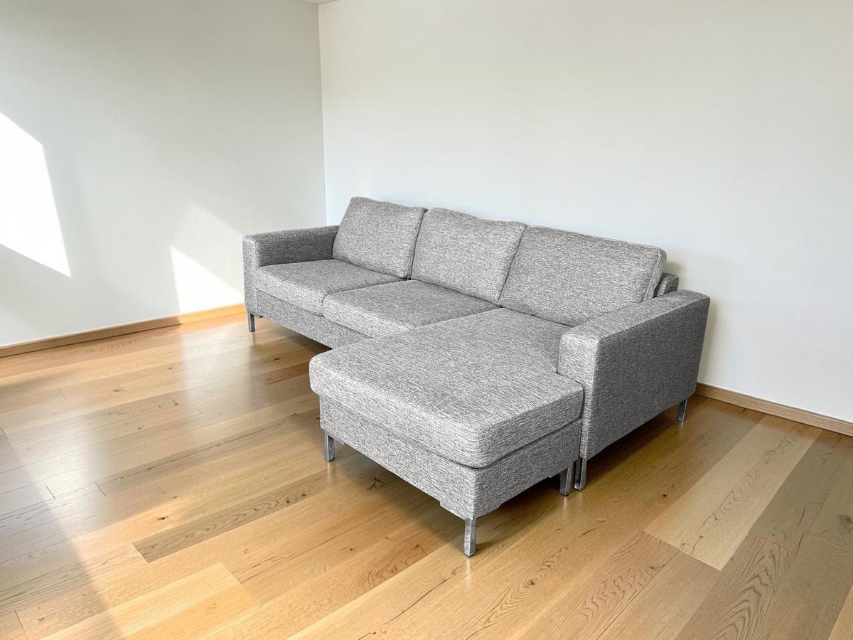 Grey Corner Sofa with Chaise – 240 x 150 cm