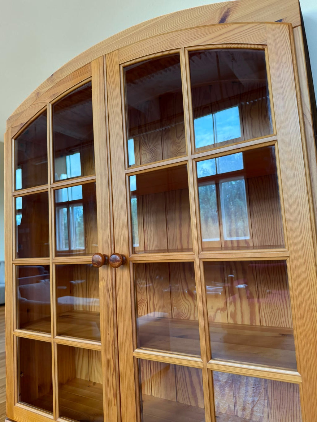 Solid Pine Display Cabinet