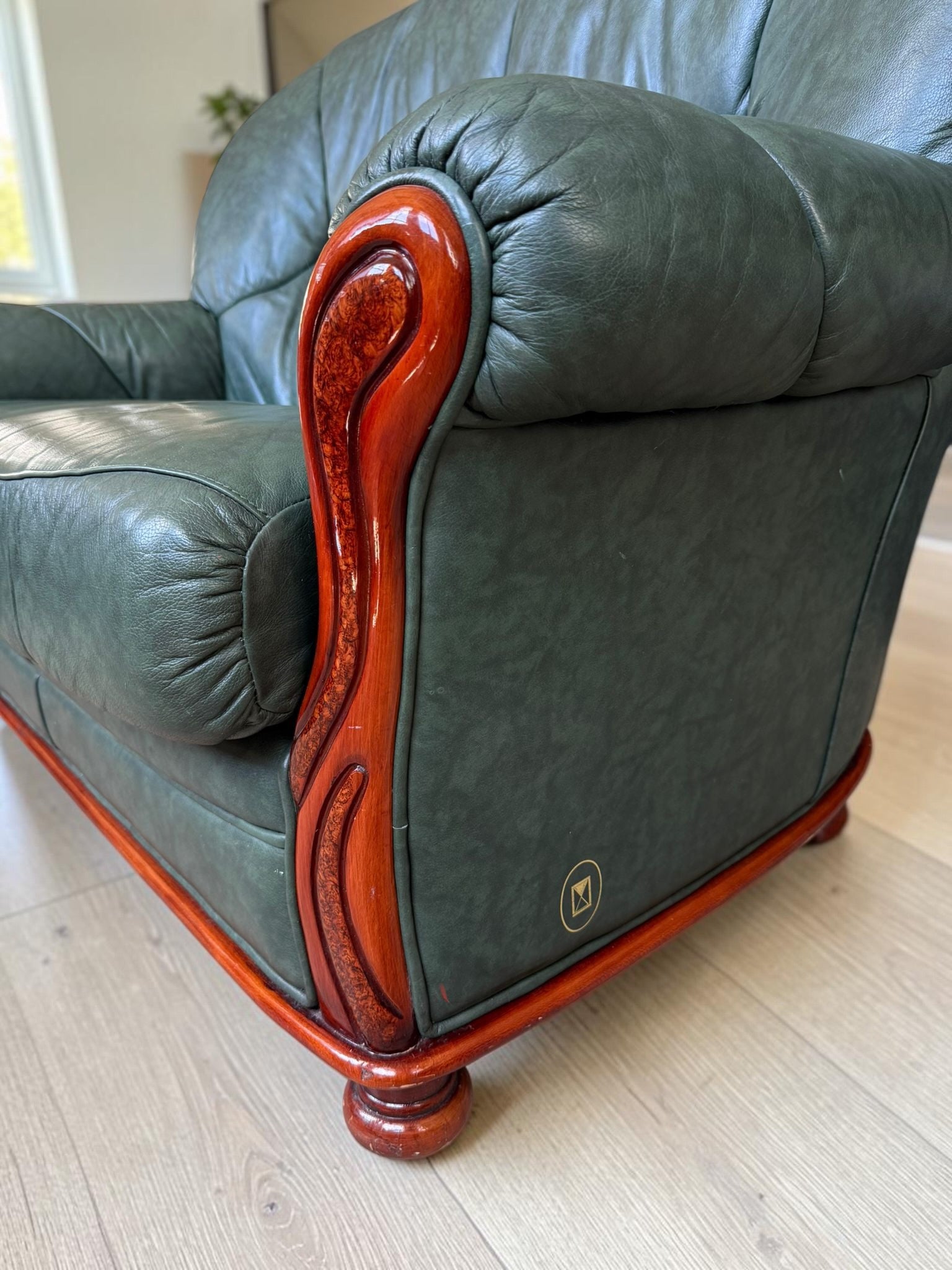 Small leather sofa