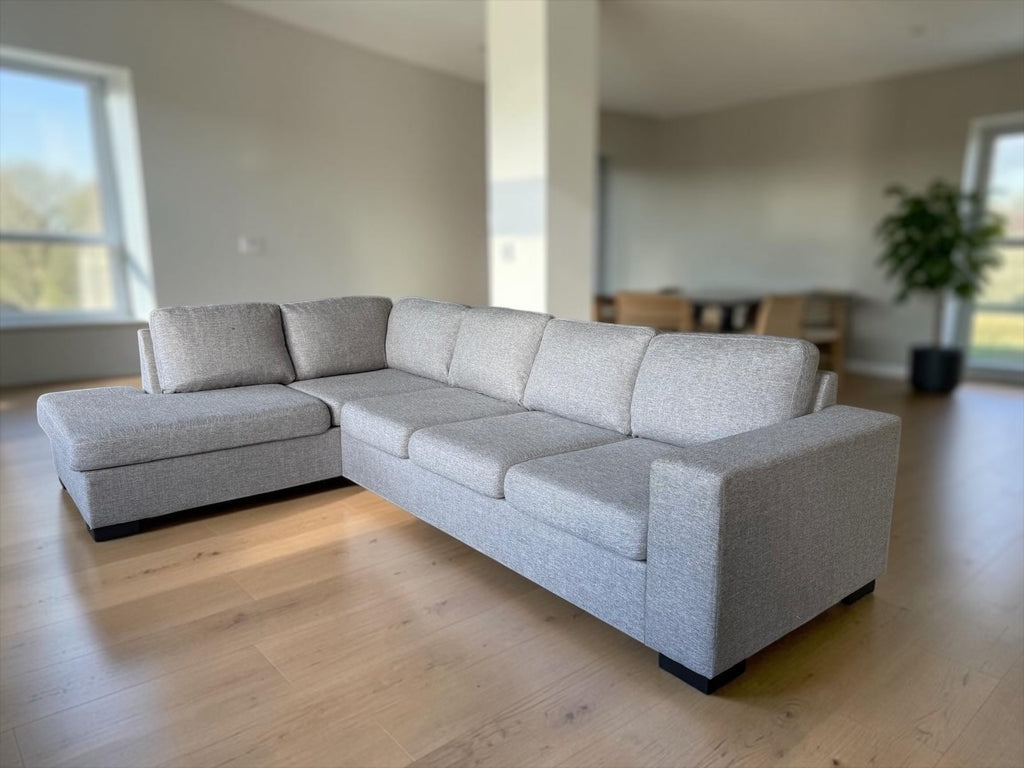 Modern Corner Sofa – Light Gray (290 cm)