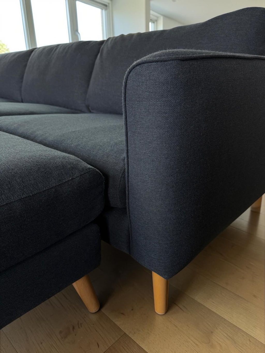 Premium Extra-Large Sofa with Movable Ottoman (300x100 cm) – Goose Down Filling