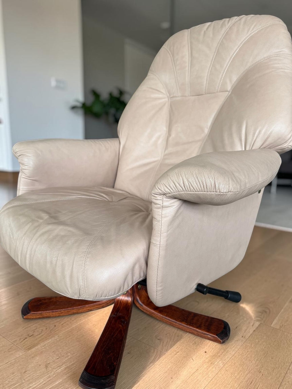 Genuine Leather Recliner Lounge Chair