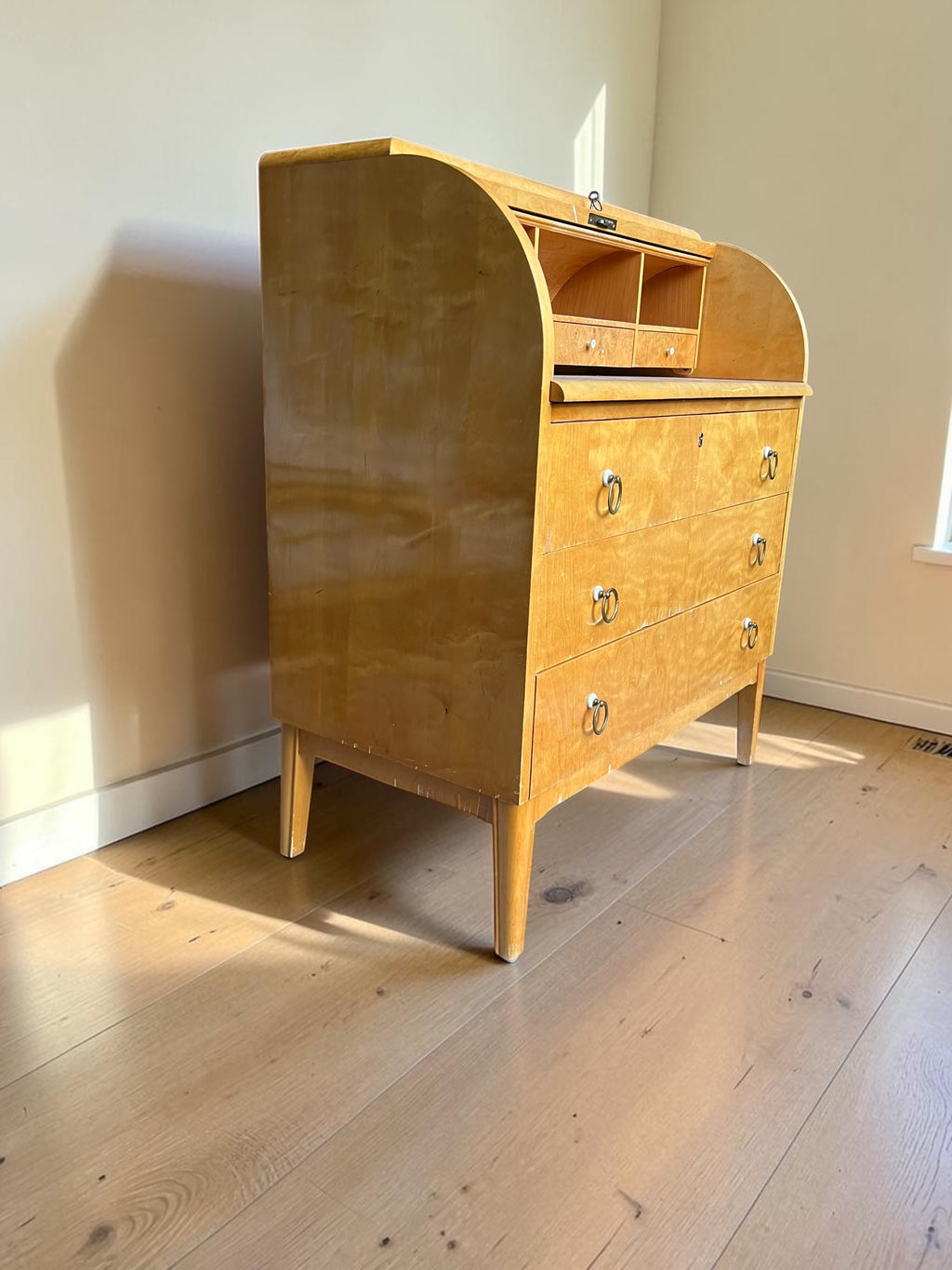 Vintage 1940s Swedish Cylinder Bureau