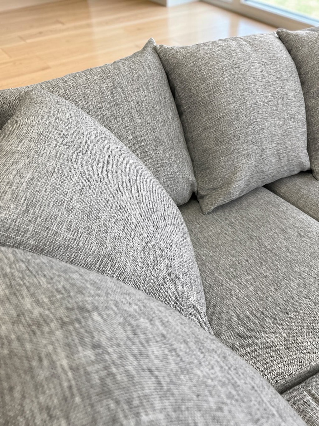 Large U-Shaped Sectional Sofa in Light Grey