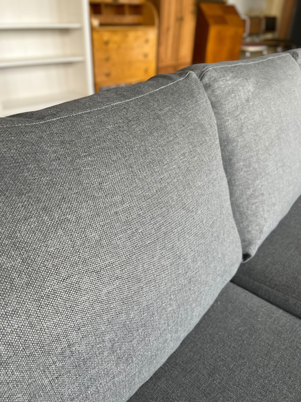 Spacious Light Grey U-Shaped Corner Sofa