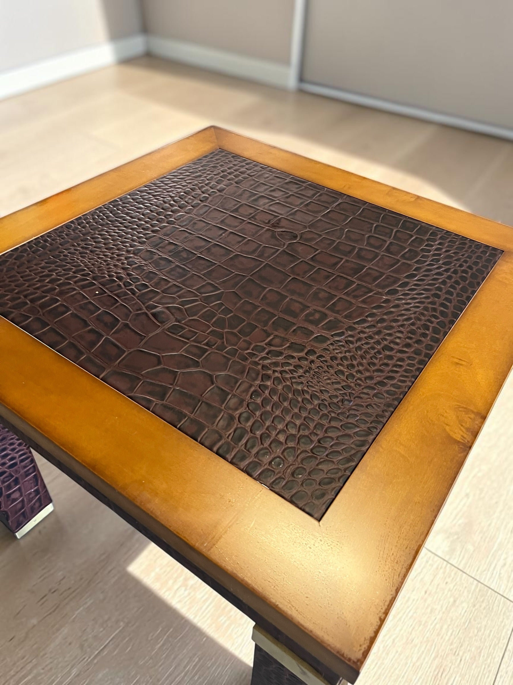 Crocodile alligator coffee table
