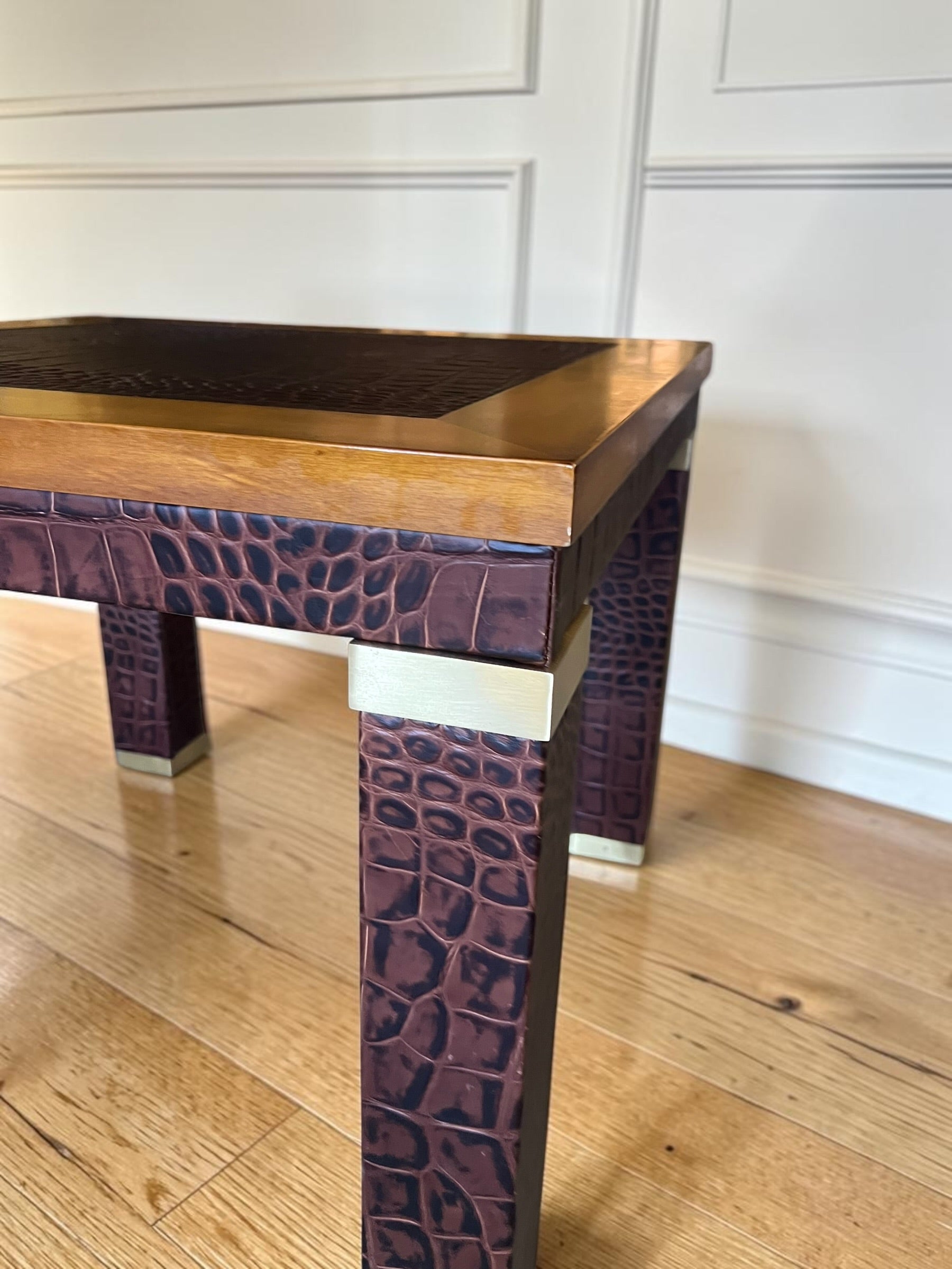 Crocodile alligator coffee table