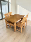 Solid Wood Dining Table Set (Table & 4 Chairs)