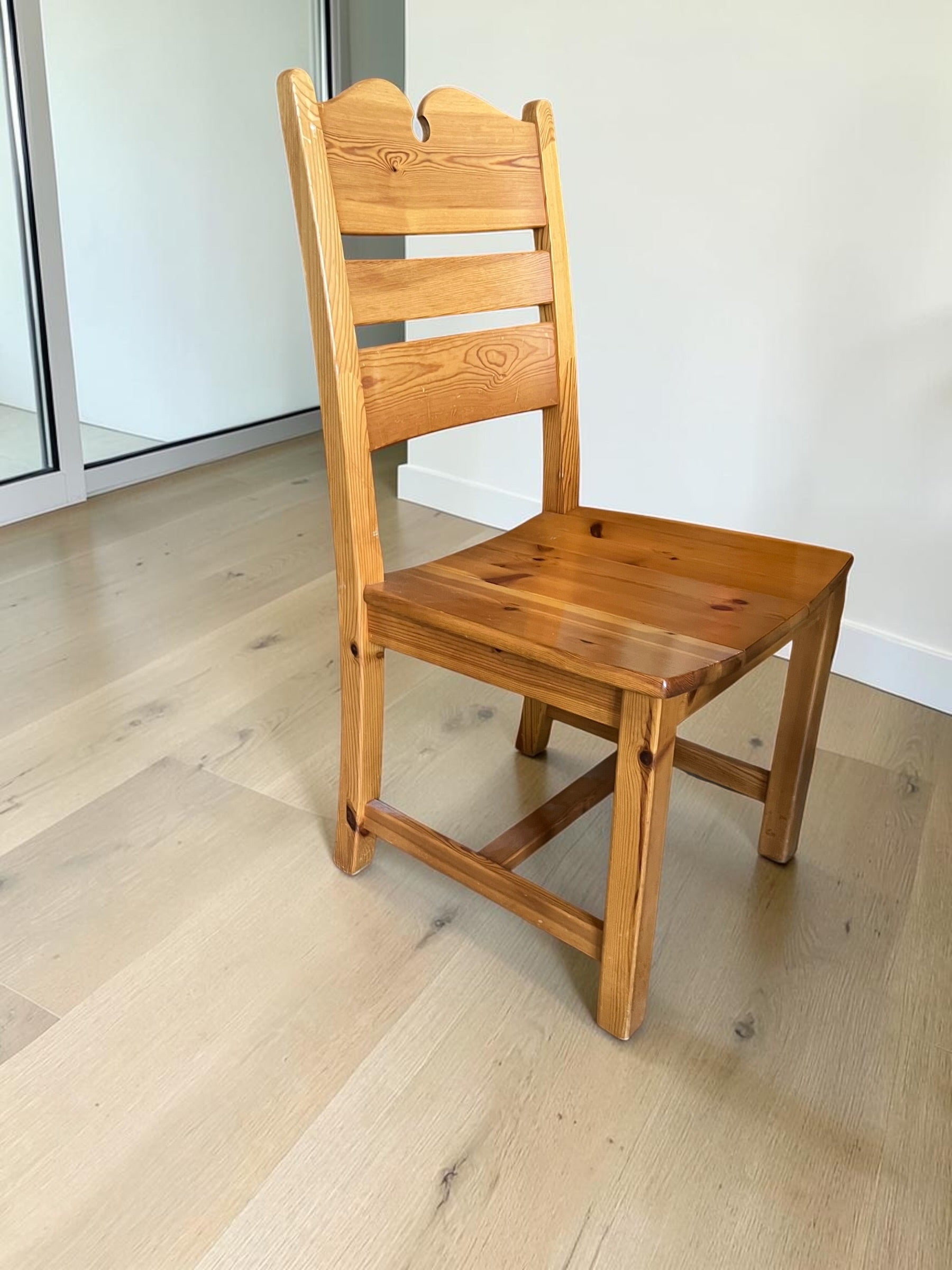 Solid Wood Dining Table Set (Table & 4 Chairs)