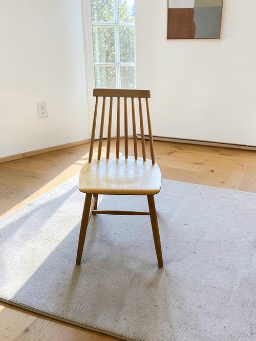 2 solid wood chairs